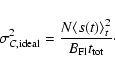 \begin{displaymath}\sigma_{C,{\rm ideal}}^2={N \langle s(t) \rangle_t^2 \over B_{\rm Fl} t_{\rm tot}}\cdot
\end{displaymath}
