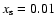 $x_{\rm s}=0.01$