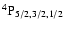 $\rm ^4P_{5/2,3/2,1/2}$