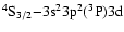 $\rm ^4S_{3/2}{-}3s^23p^2(^3P)3d$