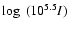$\log~(10^{5.5}I)$