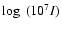 $\log~(10^{7}I)$