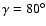 $\gamma =80^\circ $