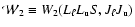 $\mathcal{W}_2 \equiv W_2(L_{\ell} L_{\rm u} S, J_{\ell} J_{\rm u})$