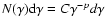 $N(\gamma) {\rm d} \gamma= C \gamma^{-p} d\gamma$