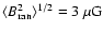 $\langle B_{\rm ran}^2 \rangle^{1/2} =3~ {\rm\mu G}$