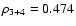 $\rho_{3+4}=0.474$
