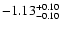 $\rm -1.13^{+0.10}_{-0.10}$