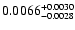 $\rm0.0066^{+0.0030}_{-0.0028}$