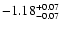 $\rm -1.18^{+0.07}_{-0.07}$
