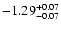 $\rm -1.29^{+0.07}_{-0.07}$