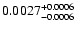 $\rm0.0027^{+0.0006}_{-0.0006}$