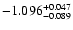 $\rm -1.096^{+0.047}_{-0.089}$