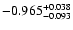 $\rm -0.965^{+0.038}_{-0.093}$