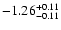 $\rm -1.26^{+0.11}_{-0.11}$