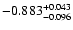$\rm -0.883^{+0.043}_{-0.096}$