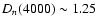 $D_n (4000)\sim 1.25$