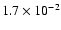 $1.7\times 10^{-2}$