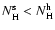 $N_{\rm H}^{\rm s}<N_{\rm H}^{\rm h}$