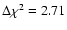 $\Delta \chi^2 =2.71$