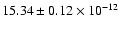$15.34\pm0.12\times10^{-12}$