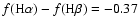 $f({\rm H}\alpha)-f({\rm H}\beta)=-0.37$