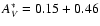$A_{V}^{\ast}=0.15+0.46$
