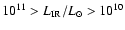 $10^{11}>L_{\rm IR}/L_{\odot }>10^{10}$