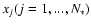 $x_{j} (j=1,...,N_{\ast})$