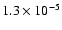 $1.3\times 10^{-5}$