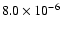 $8.0\times 10^{-6}$