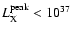 $L_{\rm X}^{{\rm peak}}<10^{37}$