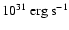 $10^{31}~{\rm erg~s}^{-1}$