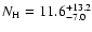 $N_{\rm H}=11.6^{+13.2}_{-7.0}$