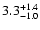 $3.3^{\rm +1.4}_{-1.0}$