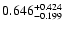 $0.646^{\rm +0.424}_{-0.199}$