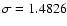 $\sigma=1.4826$