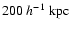 $200~h^{-1}~\rm {kpc}$