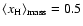 $\langle x_{\rm H}\rangle_{\rm {mass}} =0.5$