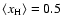 $\langle x_{\rm H} \rangle =0.5$
