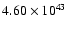 $4.60\times 10^{43}$