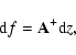 \begin{displaymath}%
{\rm d}f = {\bf A}^{+}{\rm d}z,
\end{displaymath}