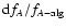 ${\rm d}f_{A}/f_{A-{\rm alg}}$