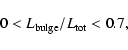 \begin{displaymath}0<L_{\rm bulge}/L_{\rm tot}<0.7,
\end{displaymath}
