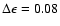 $\Delta \epsilon=0.08$