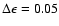 $\Delta \epsilon=0.05$