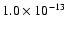 $1.0\times 10^{-13}$
