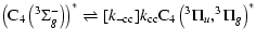 $\displaystyle \rm\left(C_4\left(^3\Sigma^-_{\it g}\right)\right)^*\rightlefthar...
...extit{k}_{-cc}]{\textit{k}_{cc}} C_4\left(^3\Pi_{\it u}, ^3\Pi_{\it g}\right)^*$