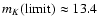 $m_K({\rm limit}) \approx 13.4$