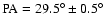 ${\rm PA} =29.5^\circ\pm0.5^\circ$